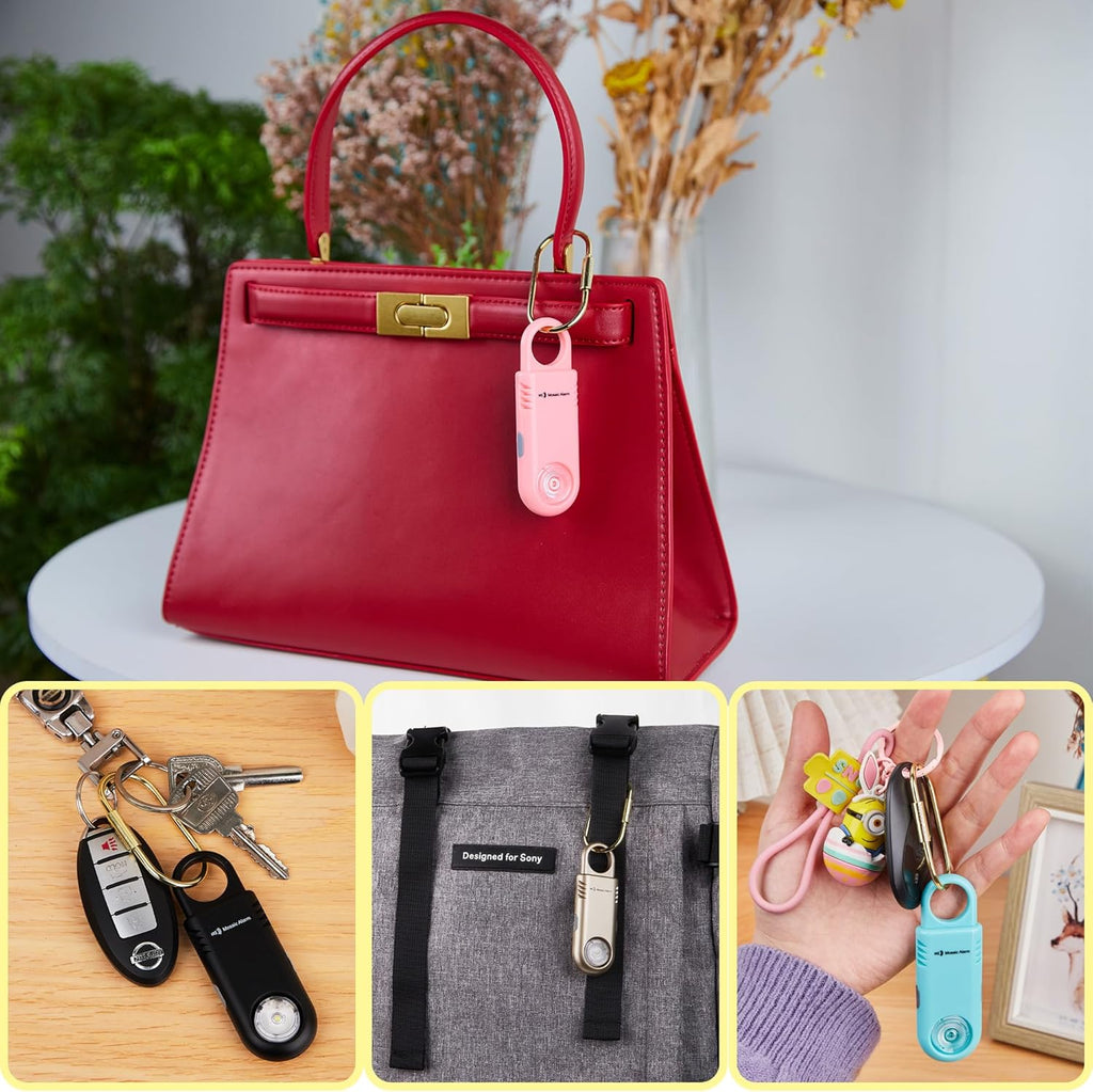 135dB Personal Safety Alarm Keychain with Flashlight