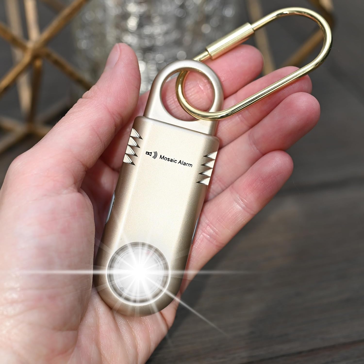 135dB Personal Safety Alarm Keychain with Flashlight