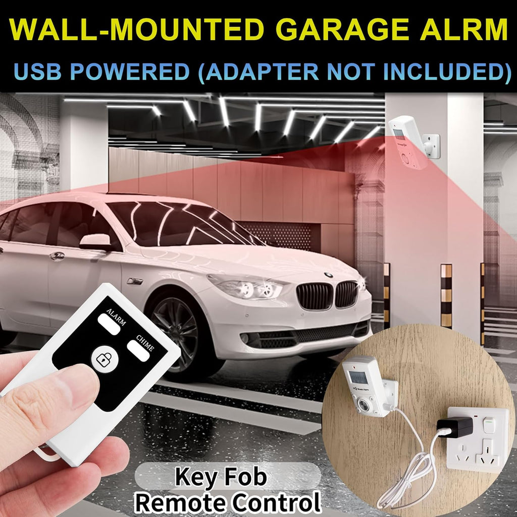 Remote Motion Sensor Alarm -  indoors, garages, sheds, gates, porches, and travel, camping, RVs.