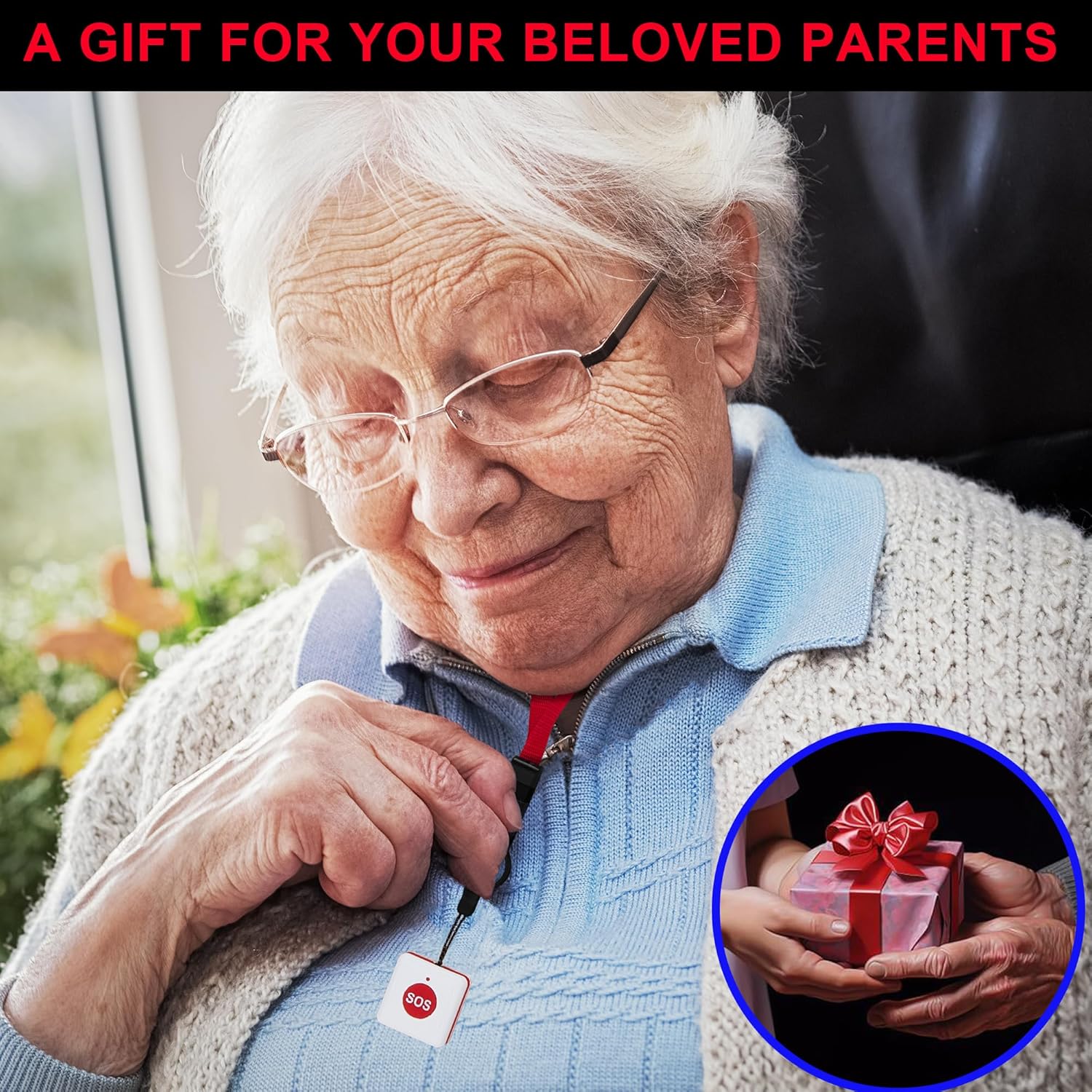4G LTE LifeAlert System for Seniors - No Monthly Fee | Wireless Emergency Call Button with LCD Receiver, Waterproof Wristband, Call Button, Door Alarm