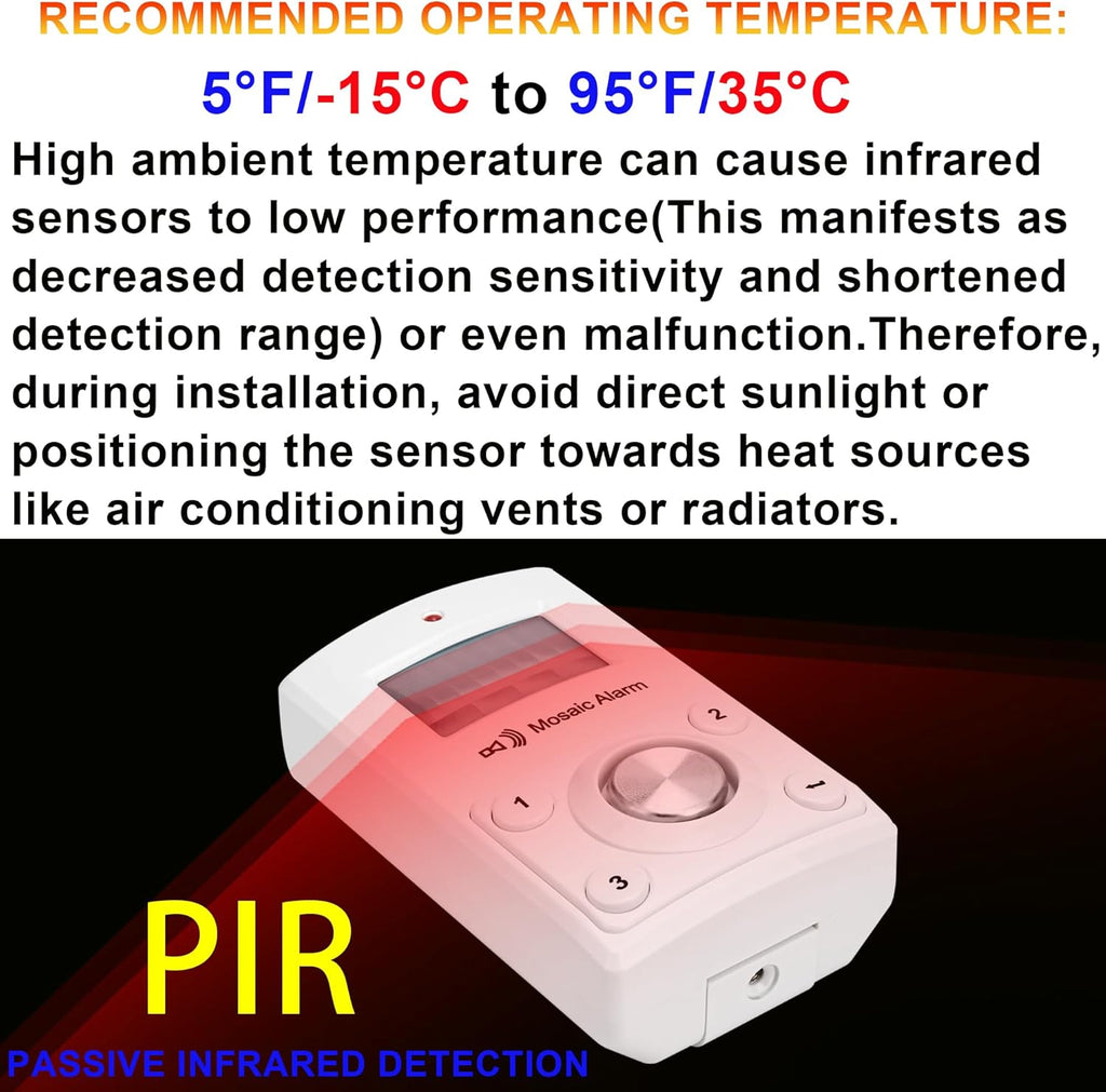 Remote Motion Sensor Alarm -  indoors, garages, sheds, gates, porches, and travel, camping, RVs.